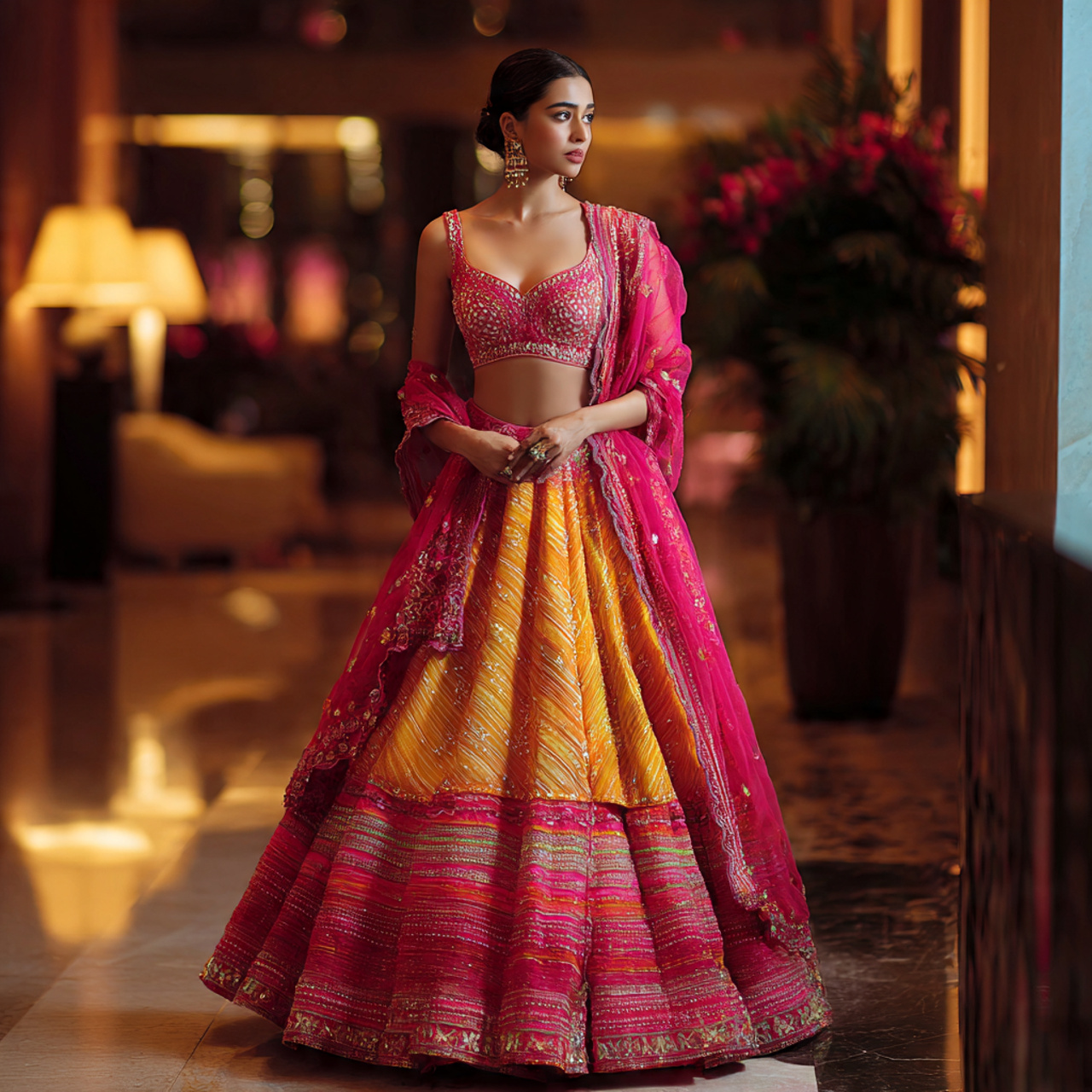 Home full body shot of a beautiful young indian (3)