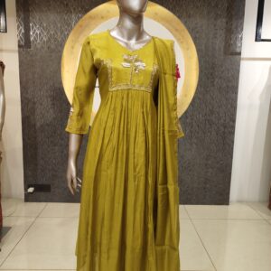 Mul Chanderi Anarkali