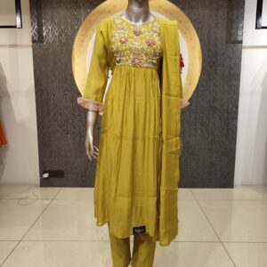 Mustard Yellow Mul Chanderi