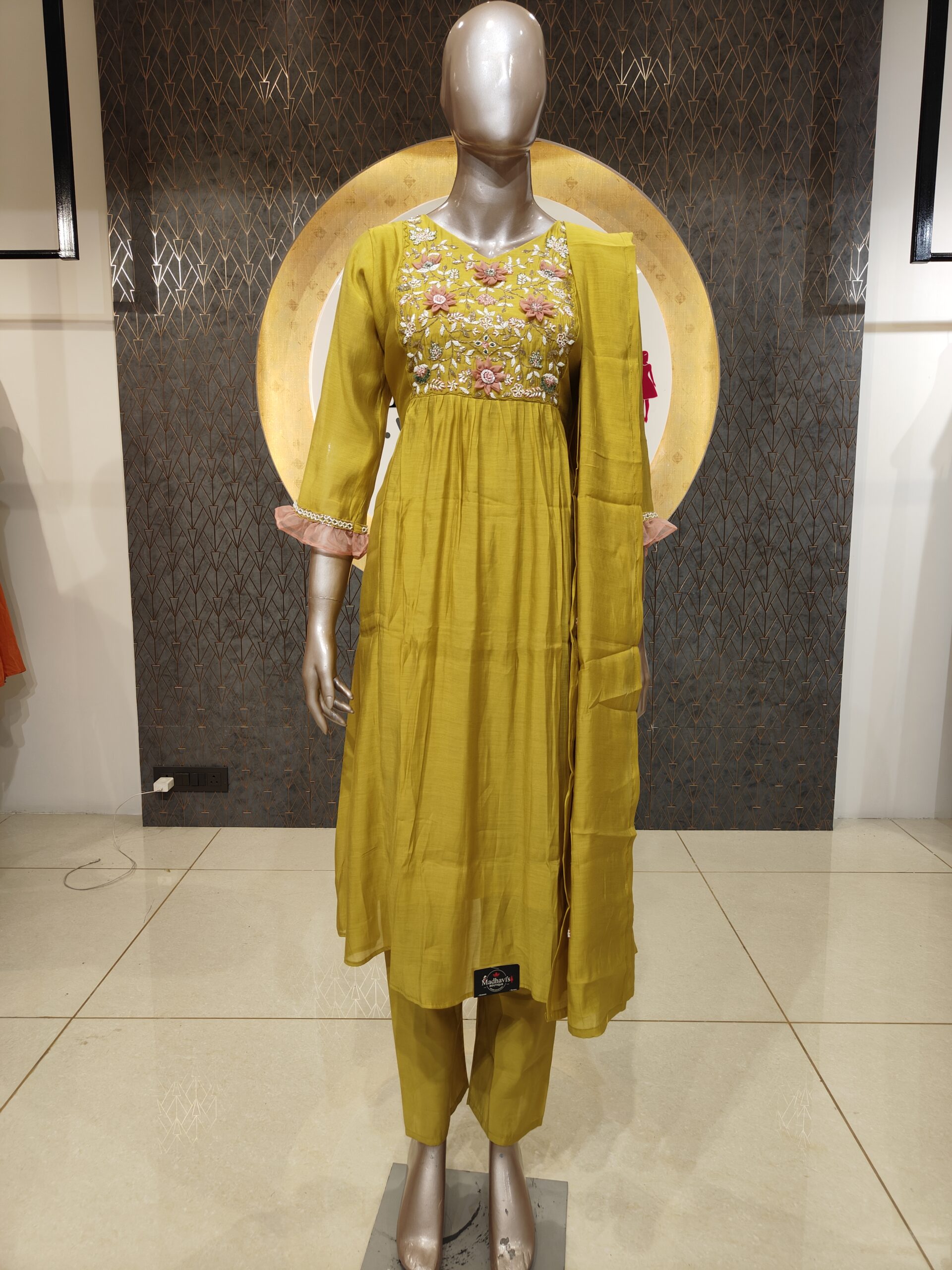 Mustard Yellow Mul Chanderi